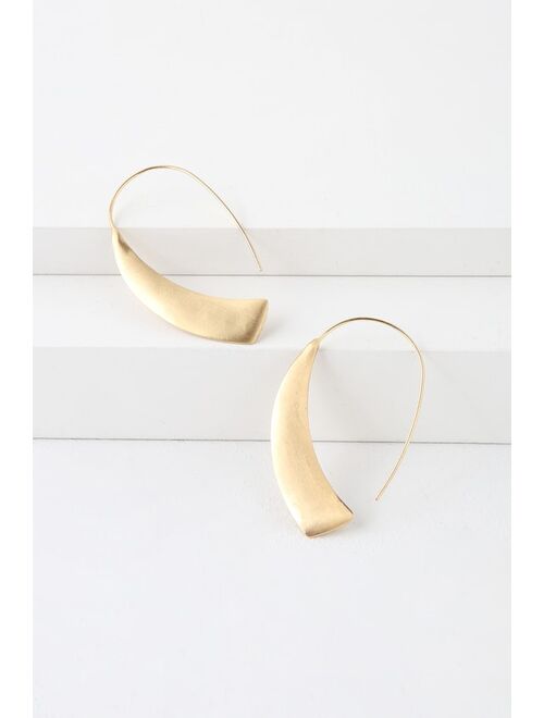 Lulus Shine Time Gold Threader Earrings