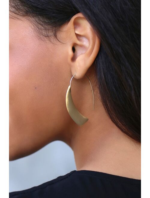 Lulus Shine Time Gold Threader Earrings