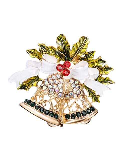 Hicarer 12 Pieces Enamel Christmas Brooch Pins Jewelry for Woman Kids Holiday Xmas Gift