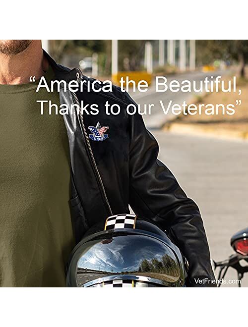 VetFriends.com US Veteran Hat/Lapel Pin - Stars and Stripes American Flag Graphics