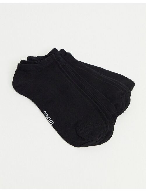 Topman 5 pack sneaker socks in black