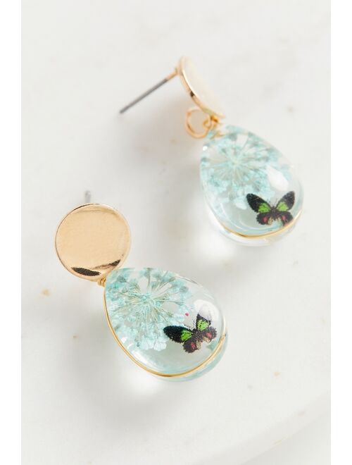 Urban outfitters Jamie Pressed Flower Charm Earring