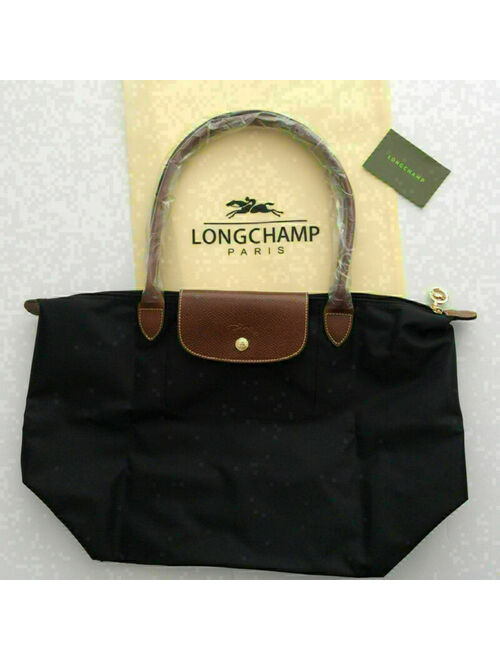 New Longchamp Le Pliage Nylon Tote Handbag Shoulder Bag Size Large Black Color