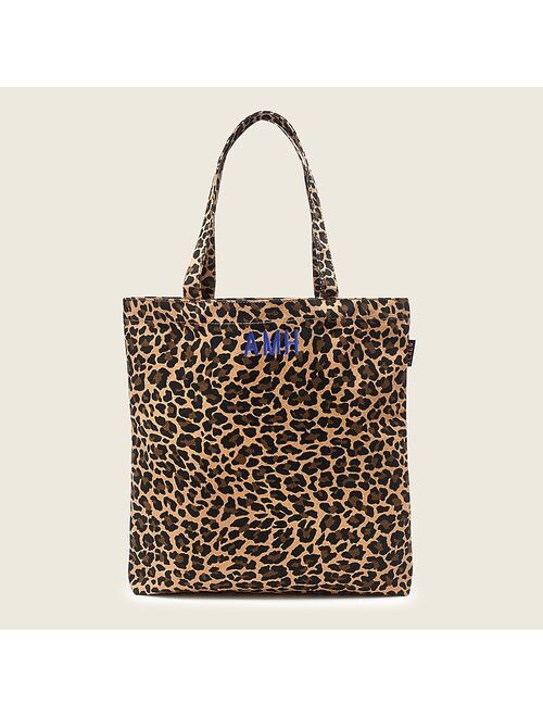 J.Crew Reusable everyday canvas tote in leopard