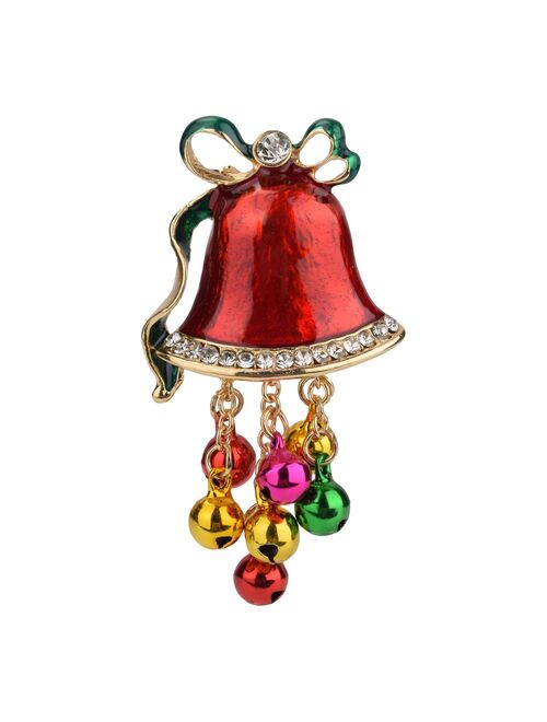 Red Bell Pin with Jingle Bells