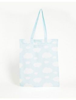 tote bag with cloud print