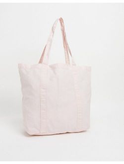 oversized tote bag in dusky pink organic cotton