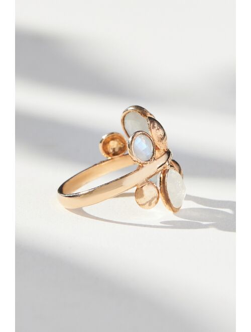 Anthropologie Atelier Mon Moonstone Cluster Ring