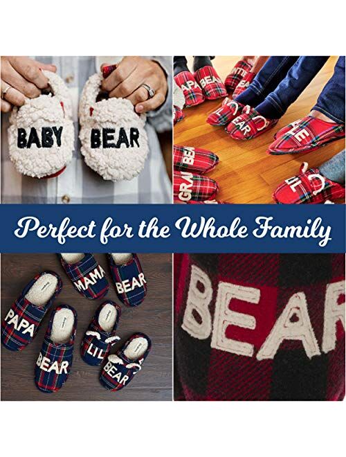 Dearfoams Men's Papa Bear Buffalo Plaid Clog Slipper
