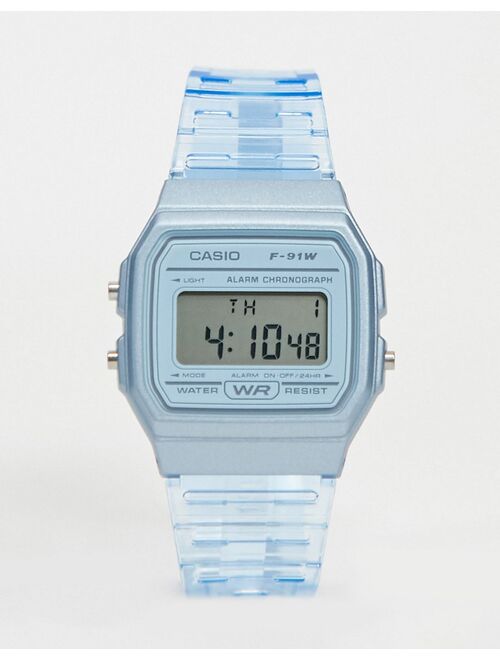 Casio F-91WS-2EF digital watch in blue