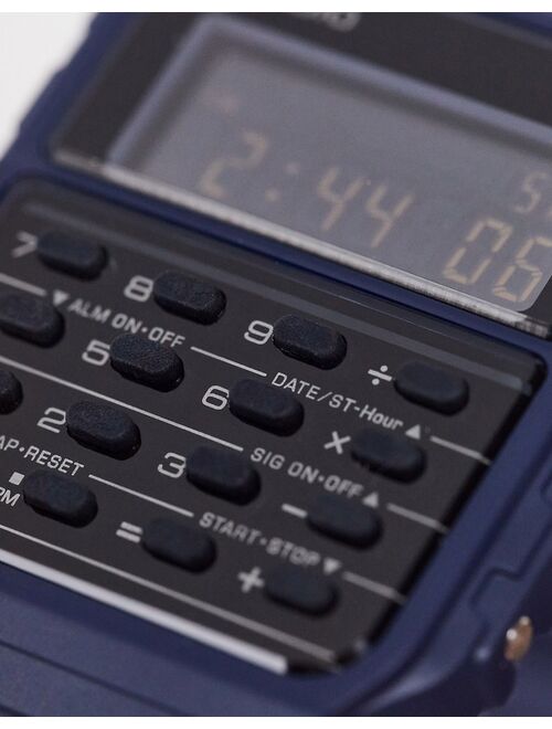 Casio unisex calculator watch in navy