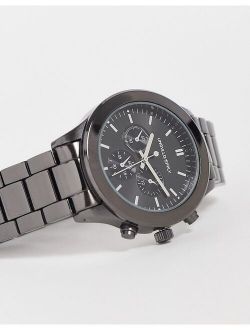 bracelet watch in gunmetal