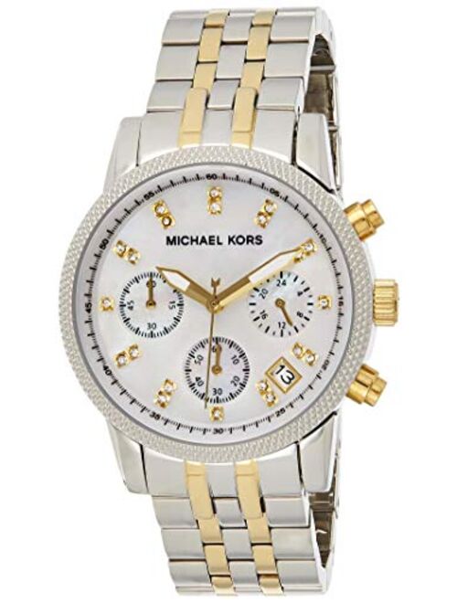 Michael Kors Watches Two-Tone Chronograph with Stones