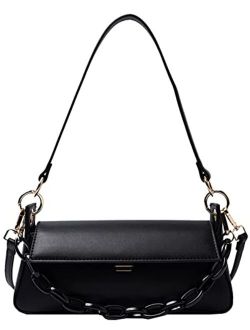 Women Shoulder Crossbody Bag Chain Removable Strap Leather Handbags