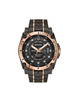 Men's Precisionist Diamond Accent Black Ion-Plated Stainless Steel Dive Watch - 98D149