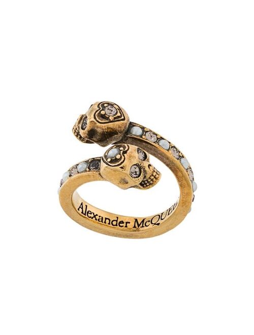 Alexander McQueen wrap-around skull ring