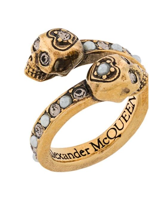 Alexander McQueen wrap-around skull ring