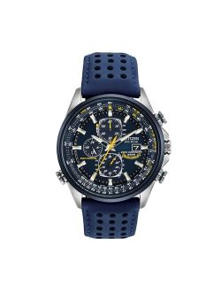 Eco-Drive Blue Angels Stainless Steel Perpetual Calendar Flight Computer Chronograph Watch - AT8020-03L