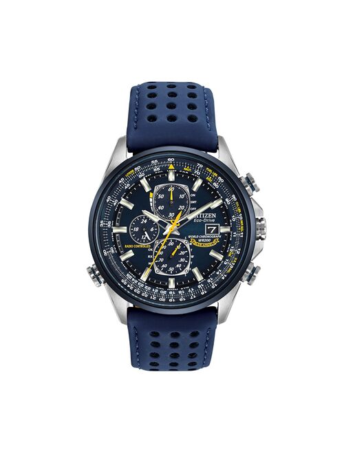 Citizen Eco-Drive Blue Angels Stainless Steel Perpetual Calendar Flight Computer Chronograph Watch - AT8020-03L