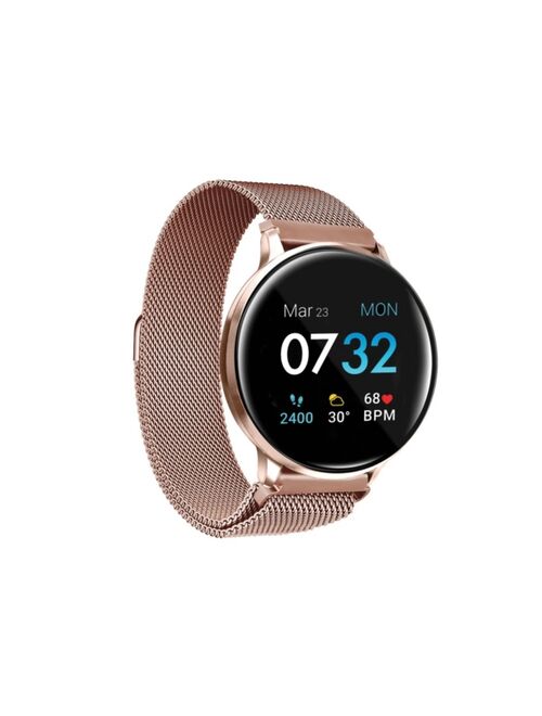 iTouch Women's Sport 3 Rose Gold-Tone Mesh Strap Fitness Tracker Smartwatch, 45mm