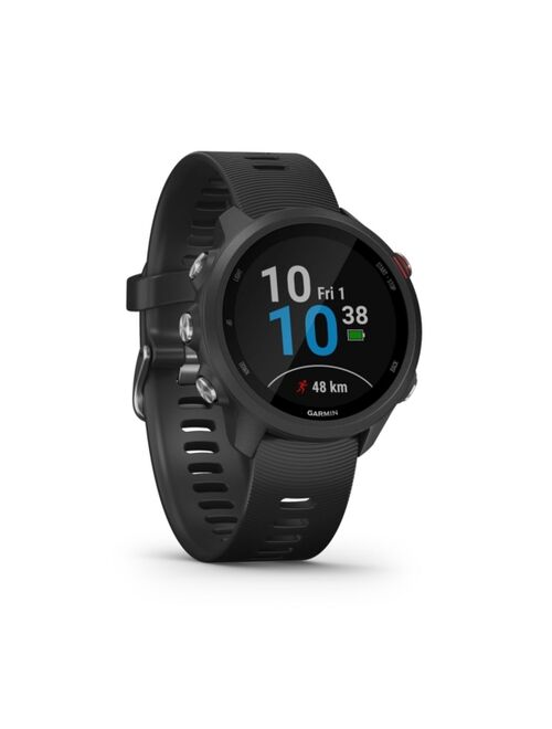 Garmin Unisex Forerunner 245 Music Black Silicone Strap Smart Watch 30.4mm