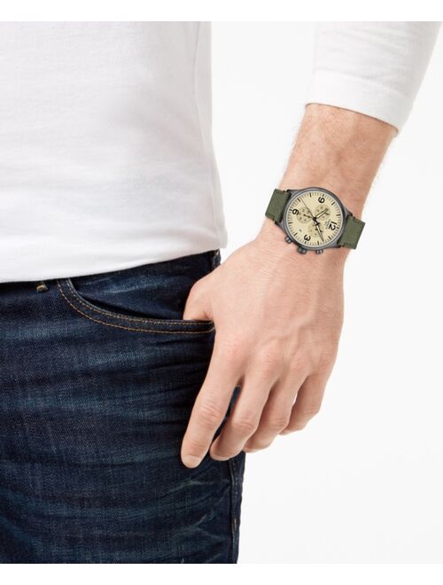 Tissot Men's Swiss Chronograph Chrono XL Green Fabric Strap Watch 45mm