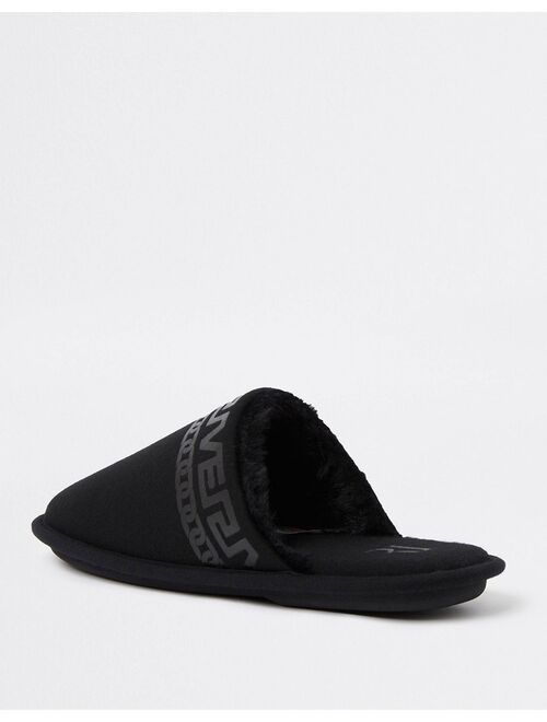 River Island slippers in black