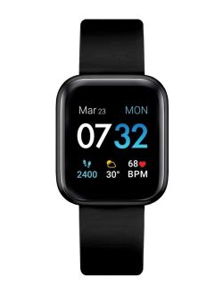 Air 3 Unisex Touchscreen Smartwatch Fitness Tracker: Black Case with Black Strap 40mm