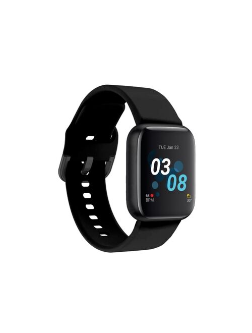 iTouch Air 3 Unisex Touchscreen Smartwatch Fitness Tracker: Black Case with Black Strap 40mm