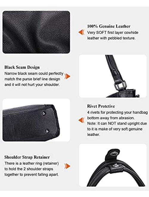 Soft Leather Handbags for Women Shoulder Hobo Bag Large Tote Crossbody Bag By OVER EARTH