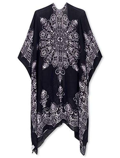 Breezy Lane Beach Cover Up for Women Swimsuit Kimono Cardigan with Floral Print for Summer Travel Holiday