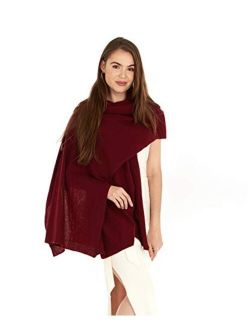 Manio Cashmere 100% Cashmere Knitted Wrap Shawl Extra Large Scarf Stole