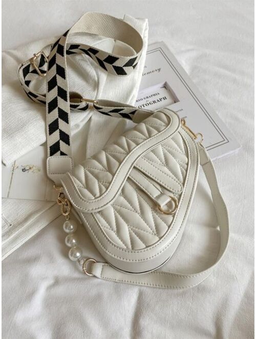 Shein Two Tone Croc Embossed Chain Novelty Bag