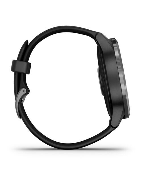 Garmin Unisex vivoactive 4 Black Silicone Strap Touchscreen Smart Watch 45mm