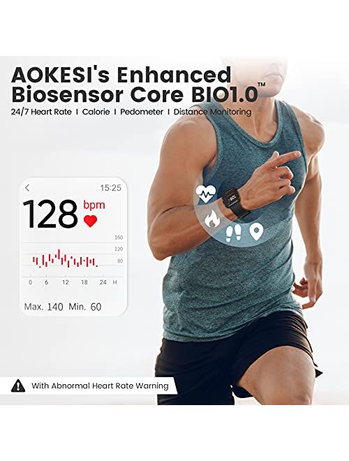 Smart Watches for Women, AOKESI 2021 Version 1.69'' Smart Watch for Android iOS Phones with Alexa Built-in, 5ATM Waterproof Activity Tracker with 24/7 Heart Rate, Blood O