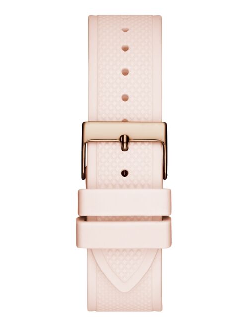 Guess Women's Digital Pale Pink Silicone Strap Watch 39mm