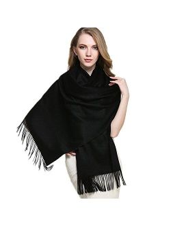 Cashmere Wrap Shawl Stole for Women Winter Extra Large(79" X 28") Men Solid Lambswool Pashmina Scarf with Gift Box