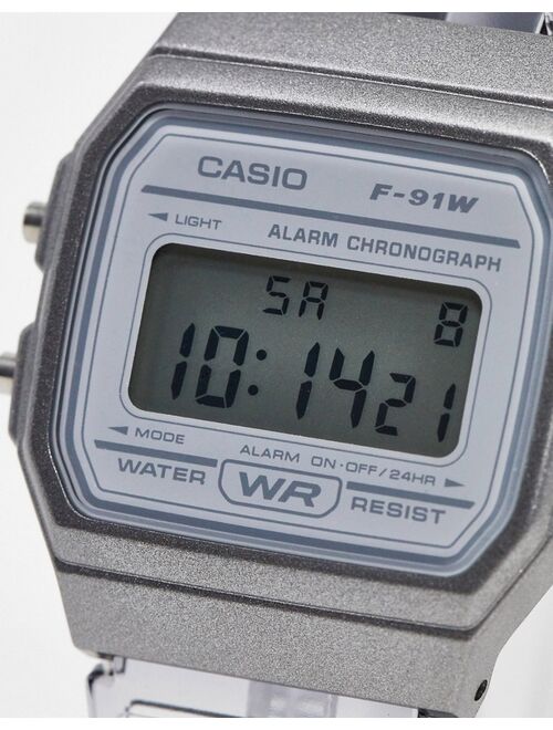 Casio F-91WS-8EF digital watch in gray