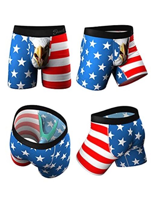 Shinesty Men's Pouch Boxer Briefs - Micro Modal Ball Hammock Underwear with Fly