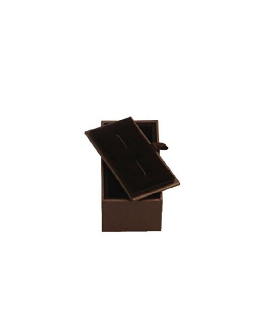 MRCUFF Leather Braided Brown Pair Cufflinks in a Presentation Gift Box & Polishing Cloth