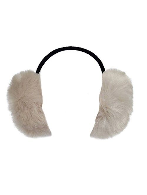 Womens Faux Rabbit Fur Earmuffs Winter Outdoor Ear Warmers Girls Earmuffs,Foldable