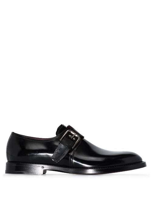 Dolce & Gabbana brushed leather monk shoes