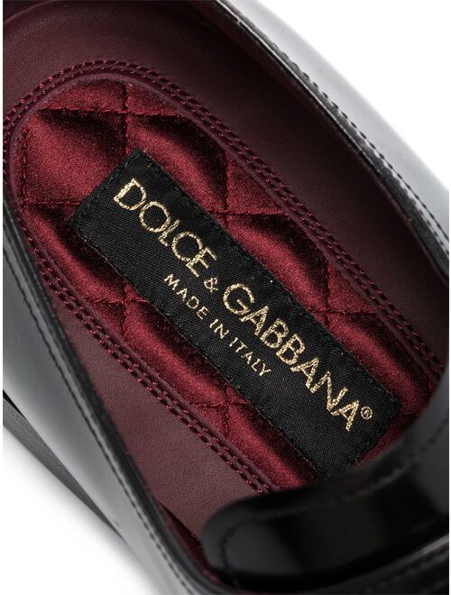 Dolce & Gabbana brushed leather monk shoes