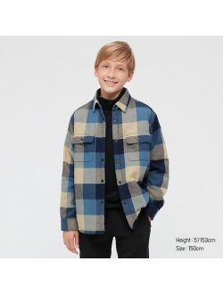 KIDS FLANNEL PILE-LINED SHIRT JACKET