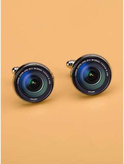 Men Camera Lens Pattern Cufflinks