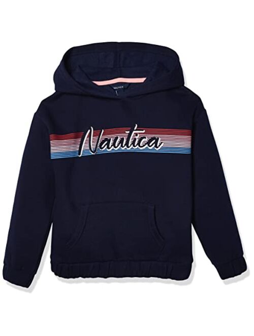 Nautica Girls' Pullover Fleece Hoodie Sweatshirt