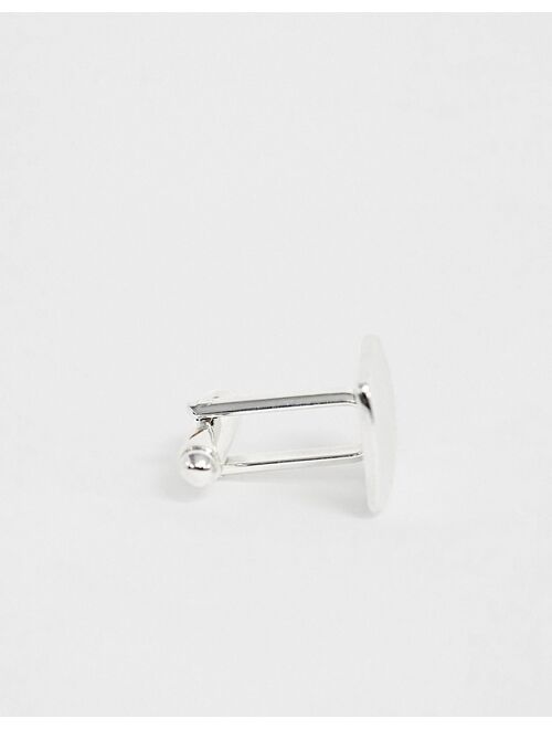 Asos Design square cufflinks in silver tone