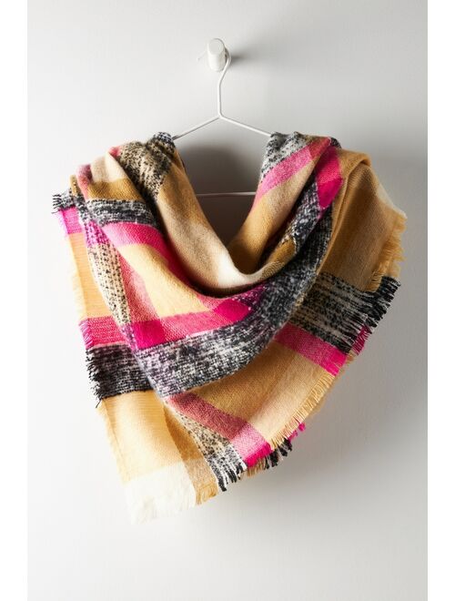 Anthropologie Plaid Blanket Scarf