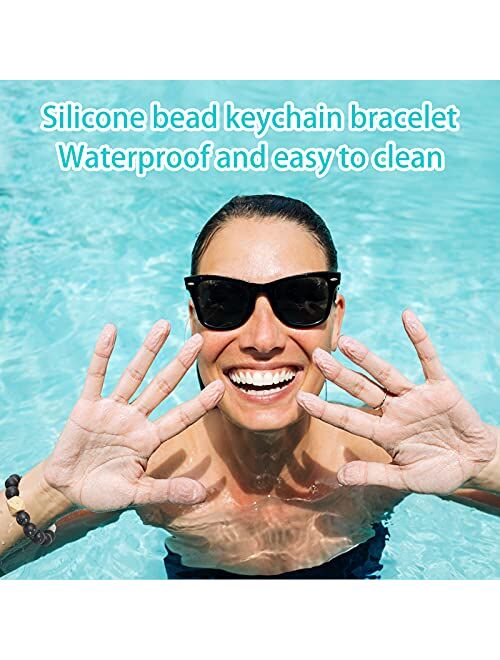 Wristlet Keychain Bracelet Wallet, YUOROS Wrist Car Key Rings with Tassel Bangle Card Holder