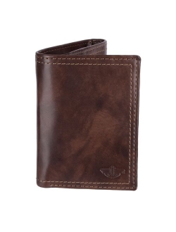 RFID-Blocking Trifold Wallet with Zipper Closure